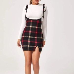 Size Xs plaid overall dress